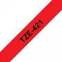 Brother TZE-421 popisovacia páska čierna na červenej