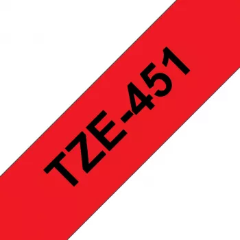 Brother TZE-451 popisovacia páska čierna na červenej TZ