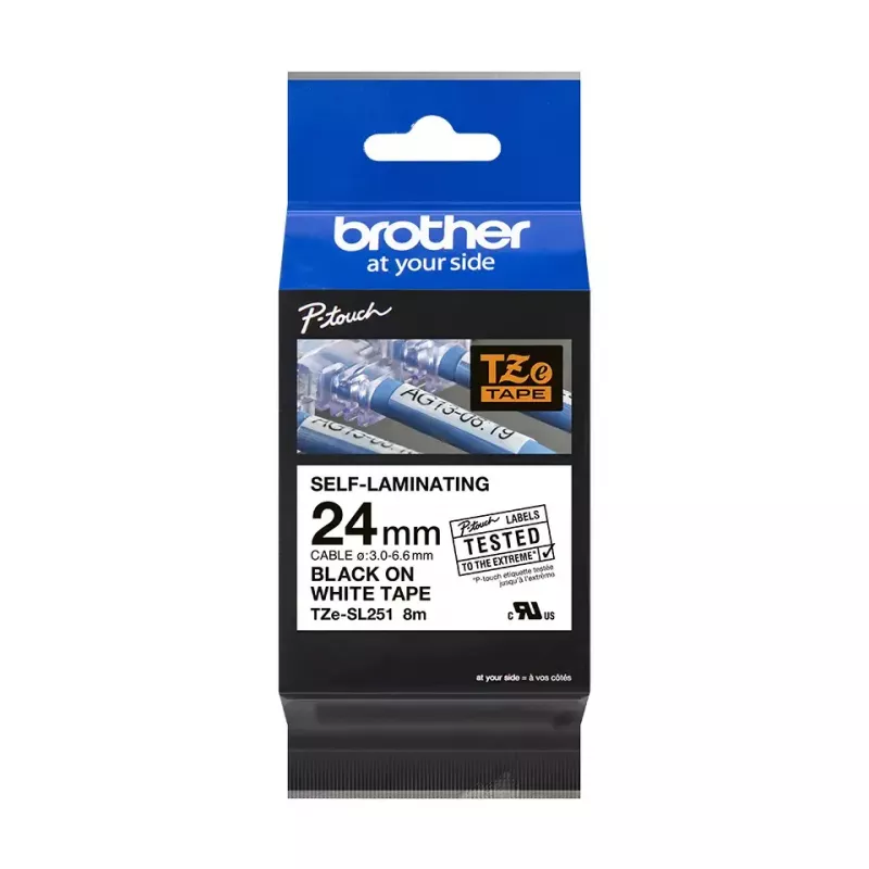 Brother TZESL251 popisovacia páska čierna na bielej