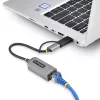 StarTech.com 2.5GbE USB-C na Ethernet adaptér s USB-A konvertorom, NBASE-T NIC, USB 3.0 Type-C 2.5/1G Multi Speed sieť, kompatibilný s Thunderbolt, Windows & Mac