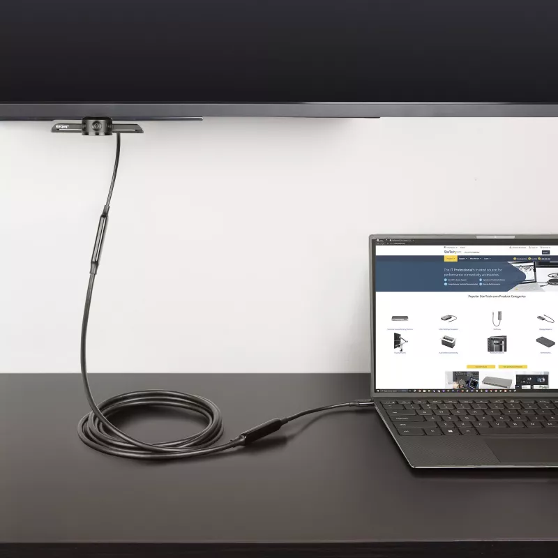 StarTech.com 3 m (10 ft) aktívny USB-C kábel, USB 3.2 Gen 2 10 Gbit/s, dlhý USB Type-C kábel na prenos dát, 60 W Power Delivery, 8K 60 Hz, DP 1.4 Alt-Mód s HBR3/HDR10/MST/DSC 1.2/HDCP 2.2 – USB-C na USB-C kábel