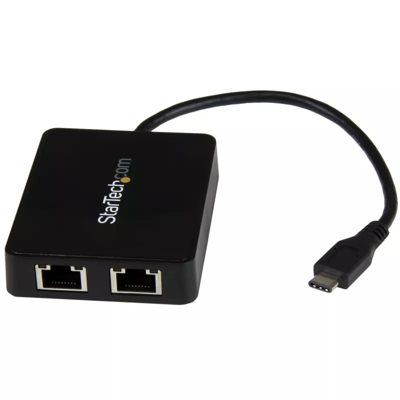 StarTech.com USB-C na Dual Gigabit Ethernet adaptér s USB (Type-A) portom