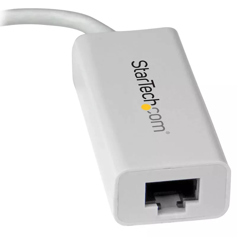 StarTech.com USB-C na Gigabit sieťový adaptér – biely, káblová, USB Type-C, Ethernet, 5000 Mbit/s, biely