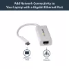 StarTech.com USB-C na Gigabit sieťový adaptér – biely, káblová, USB Type-C, Ethernet, 5000 Mbit/s, biely