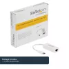 StarTech.com USB-C na Gigabit sieťový adaptér – biely, káblová, USB Type-C, Ethernet, 5000 Mbit/s, biely