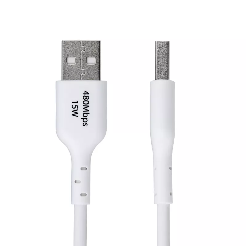 StarTech.com 2m USB-A na USB-C nabíjací kábel, nabíjanie & synchronizácia, 3A, USB 2.0, TPE plášť - biely USB nabíjací kábel