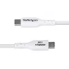 StarTech.com 2m USB-A na USB-C nabíjací kábel, nabíjanie & synchronizácia, 3A, USB 2.0, TPE plášť - biely USB nabíjací kábel