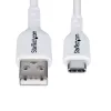 StarTech.com 2m USB-A na USB-C nabíjací kábel, nabíjanie & synchronizácia, 3A, USB 2.0, TPE plášť - biely USB nabíjací kábel