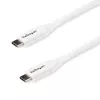 StarTech.com USB-C na USB-C kábel s 5 A PD – M/M – biely – 2 m – USB 2.0 – USB-IF certifikovaný