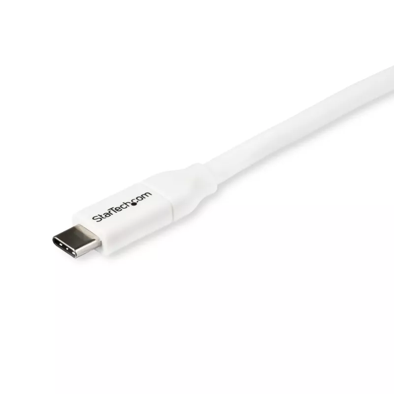 StarTech.com USB-C na USB-C kábel s 5 A PD – M/M – biely – 2 m – USB 2.0 – USB-IF certifikovaný