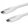 StarTech.com USB-C na USB-C kábel s 5A PD - M/M - biely - 4 m - USB 2.0 - USB-IF certifikovaný