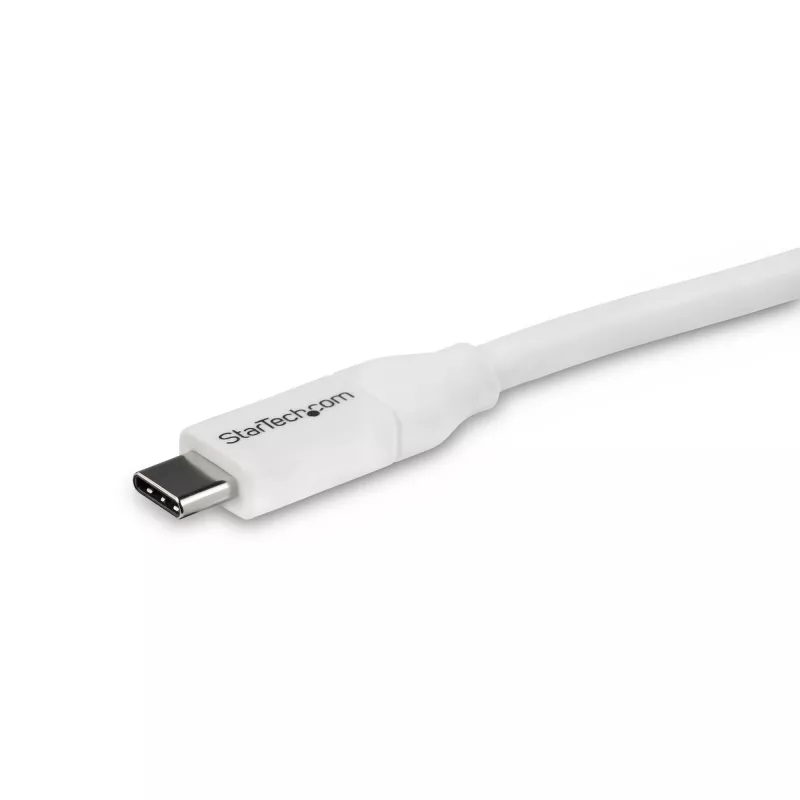 StarTech.com USB-C na USB-C kábel s 5A PD - M/M - biely - 4 m - USB 2.0 - USB-IF certifikovaný