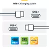 StarTech.com 1m (3.3ft) biely USB-C nabíjací kábel, USB-C kábel, USB 2.0 Type-C nabíjací kábel pre notebook, 60W 3A Power Delivery, TPE plášť, USB-C dátový kábel, M/M