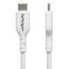 StarTech.com 2m biely USB-C nabíjací kábel, USB-C kábel, USB 2.0 Type-C nabíjací kábel pre notebook, 60W 3A Power Delivery, TPE plášť, USB-C dátový kábel, M/M