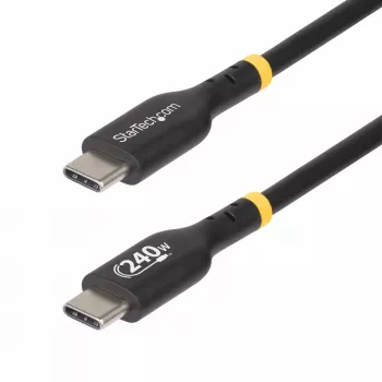StarTech.com 1m USB-C nabíjací kábel, USB-IF certifikovaný USB-C kábel, 240W PD EPR, USB 2.0 Type-C nabíjací kábel pre notebook, USB-C dátový kábel, TPE plášť, M/M