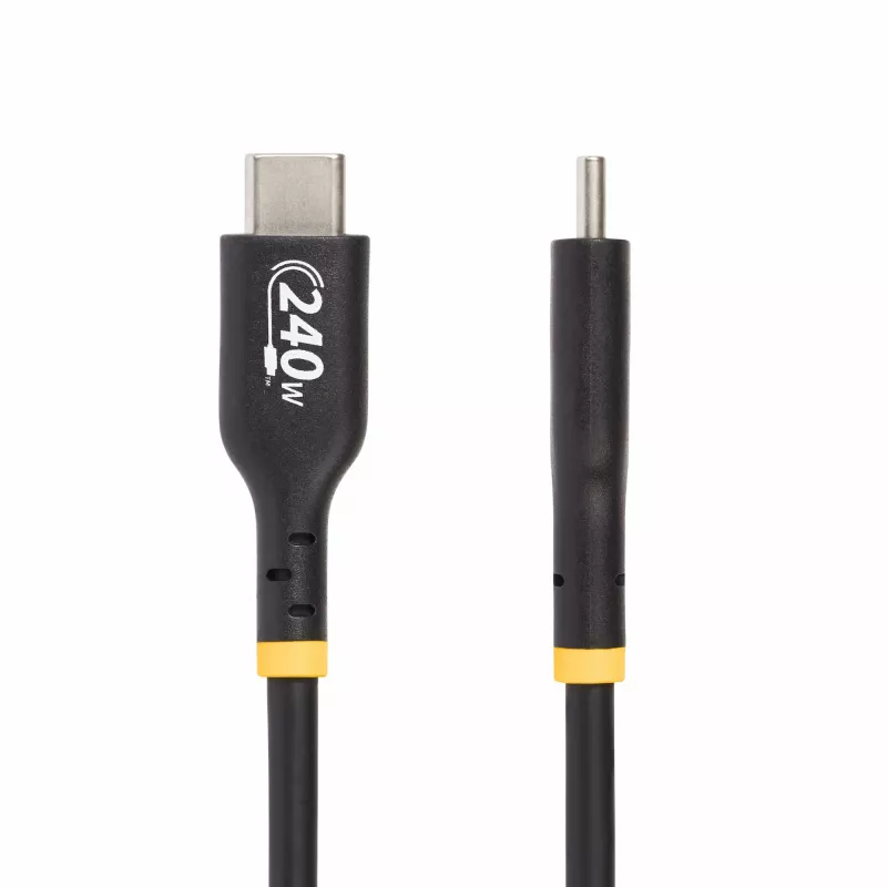 StarTech.com 1m USB-C nabíjací kábel, USB-IF certifikovaný USB-C kábel, 240W PD EPR, USB 2.0 Type-C nabíjací kábel pre notebook, USB-C dátový kábel, TPE plášť, M/M