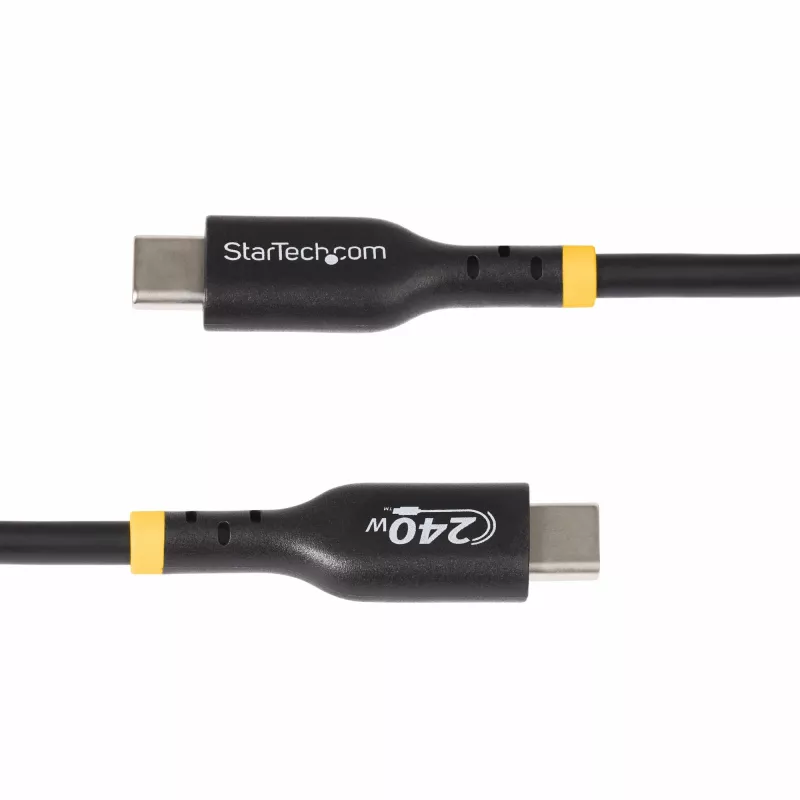 StarTech.com 1m USB-C nabíjací kábel, USB-IF certifikovaný USB-C kábel, 240W PD EPR, USB 2.0 Type-C nabíjací kábel pre notebook, USB-C dátový kábel, TPE plášť, M/M