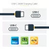StarTech.com 1m USB-C nabíjací kábel, USB-IF certifikovaný USB-C kábel, 240W PD EPR, USB 2.0 Type-C nabíjací kábel pre notebook, USB-C dátový kábel, TPE plášť, M/M