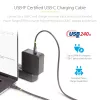 StarTech.com USB-C nabíjací kábel 2 m, USB-C kábel certifikovaný USB-IF, 240 W PD EPR, USB 2.0 Type-C nabíjací kábel pre notebook, USB-C dátový kábel, TPE plášť, M/M