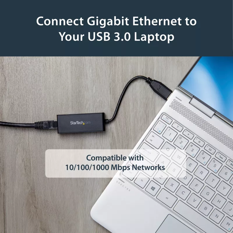 StarTech.com USB 3.0 na Gigabit Ethernet sieťový adaptér, 10/100/1000 Mbit/s, USB na RJ45, USB 3.0 na LAN adaptér, USB 3.0 Ethernet adaptér (GbE), v súlade s TAA