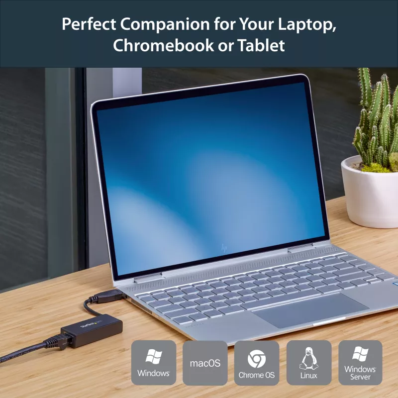 StarTech.com USB 3.0 na Gigabit Ethernet sieťový adaptér, 10/100/1000 Mbit/s, USB na RJ45, USB 3.0 na LAN adaptér, USB 3.0 Ethernet adaptér (GbE), v súlade s TAA