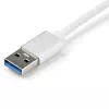 StarTech.com USB 3.0 na Gigabit sieťový adaptér – strieborný, káblový, USB, Ethernet, 2000 Mbit/s, strieborná