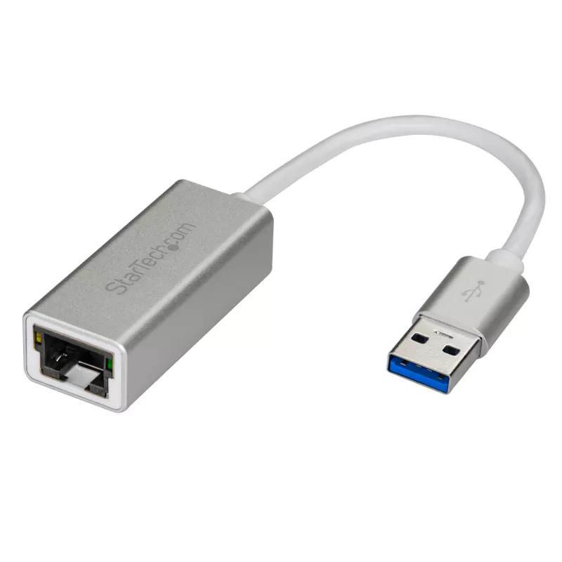 StarTech.com USB 3.0 na Gigabit sieťový adaptér – strieborný, káblový, USB, Ethernet, 2000 Mbit/s, strieborná