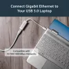 StarTech.com USB 3.0 na Gigabit sieťový adaptér – strieborný, káblový, USB, Ethernet, 2000 Mbit/s, strieborná