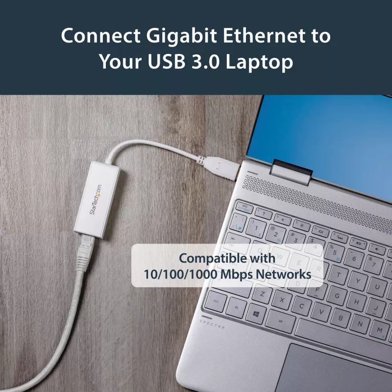 StarTech.com USB 3.0 na Gigabit Ethernet sieťový adaptér, 10/100/1000 Mbit/s, USB na RJ45, USB 3.0 na LAN adaptér, USB 3.0 Ethernet adaptér (GbE), v súlade s TAA