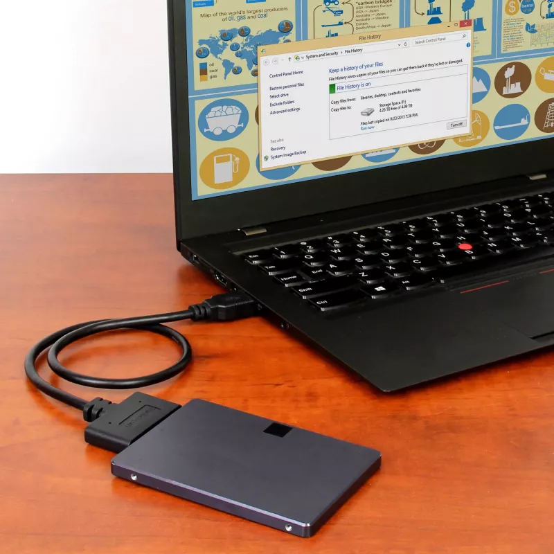 StarTech.com USB 3.1 na 2,5 palcový SATA adaptér pre pevný disk – USB 3.1 Gen 2 10 Gbit/s s UASP externý konvertor úložiska HDD/SSD