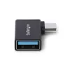 StarTech.com zahnutý USB-C na USB-A adaptér, USB 5 Gbit/s, kompaktný adaptér USB-C samec na USB-A samica, kovové puzdro, samec/samica
