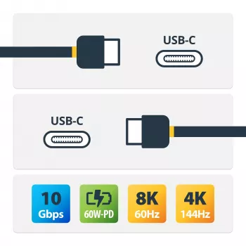 StarTech.com USB-C na USB-C kábel – M/M – 0,5 m – USB 3.1 (10 Gbit/s)