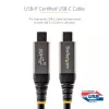 StarTech.com 3ft (1m) USB-C kábel 10 Gbit/s – USB-IF certifikovaný USB-C kábel – USB 3.1 Type-C kábel – 100W (5A) Power Delivery nabíjanie, DP Alt režim – USB-C na C kábel – nabíjanie a synchronizácia