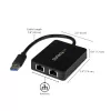 StarTech.com USB 3.0 na dvojportový Gigabit Ethernet adaptér NIC s USB portom