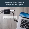 StarTech.com USB 3.0 na dvojportový Gigabit Ethernet adaptér NIC s USB portom
