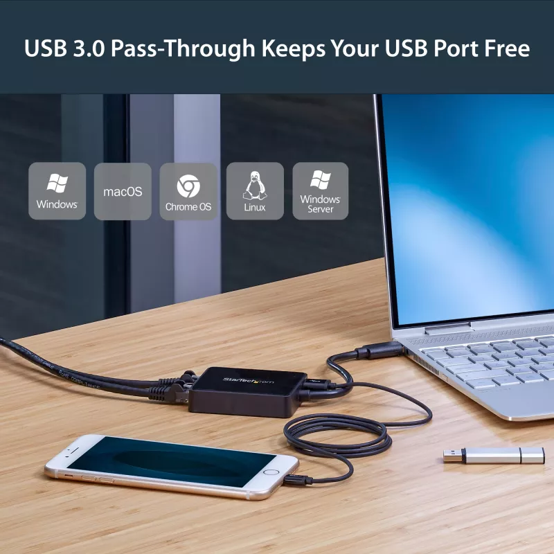 StarTech.com USB 3.0 na dvojportový Gigabit Ethernet adaptér NIC s USB portom