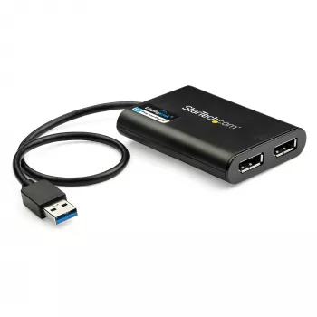 StarTech.com USB 3.0 na dvojitý DisplayPort adaptér – 4K 60 Hz, 3.2 Gen 1 (3.1 Gen 1), USB Type-A, DisplayPort výstup, 4096 x 2160 pixelov