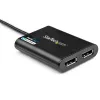 StarTech.com USB 3.0 na dvojitý DisplayPort adaptér – 4K 60 Hz, 3.2 Gen 1 (3.1 Gen 1), USB Type-A, DisplayPort výstup, 4096 x 2160 pixelov