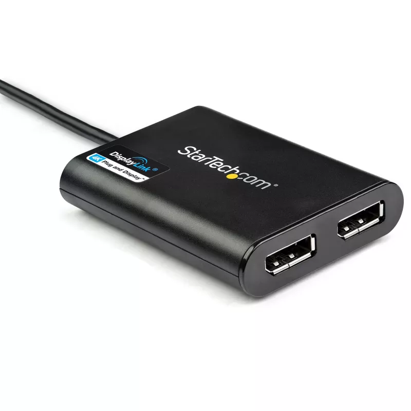 StarTech.com USB 3.0 na dvojitý DisplayPort adaptér – 4K 60 Hz, 3.2 Gen 1 (3.1 Gen 1), USB Type-A, DisplayPort výstup, 4096 x 2160 pixelov