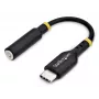 StarTech.com USBCAUDIO2 audio adaptér USB-C na 3,5 mm TRRS pre slúchadlá/náhlavná súprava, 32-bitový DAC, kompatibilný s Thunderbolt, 12,7 cm, čierny