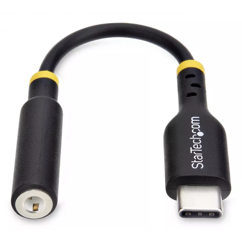 StarTech.com USBCAUDIO2 audio adaptér USB-C na 3,5 mm TRRS pre slúchadlá/náhlavná súprava, 32-bitový DAC, kompatibilný s Thunderbolt, 12,7 cm, čierny