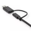 StarTech.com USB-C kábel 3ft (1m) s adaptérom USB-A dongle – Hybridný 2v1 USB-C kábel s USB-A – USB-C na USB-C (10 Gbit/s/100W PD), USB-A na USB-C (5 Gbit/s) – Ideálny pre hybridnú dokovaciu stanicu