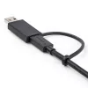 StarTech.com USB-C kábel 3ft (1m) s adaptérom USB-A dongle – Hybridný 2v1 USB-C kábel s USB-A – USB-C na USB-C (10 Gbit/s/100W PD), USB-A na USB-C (5 Gbit/s) – Ideálny pre hybridnú dokovaciu stanicu