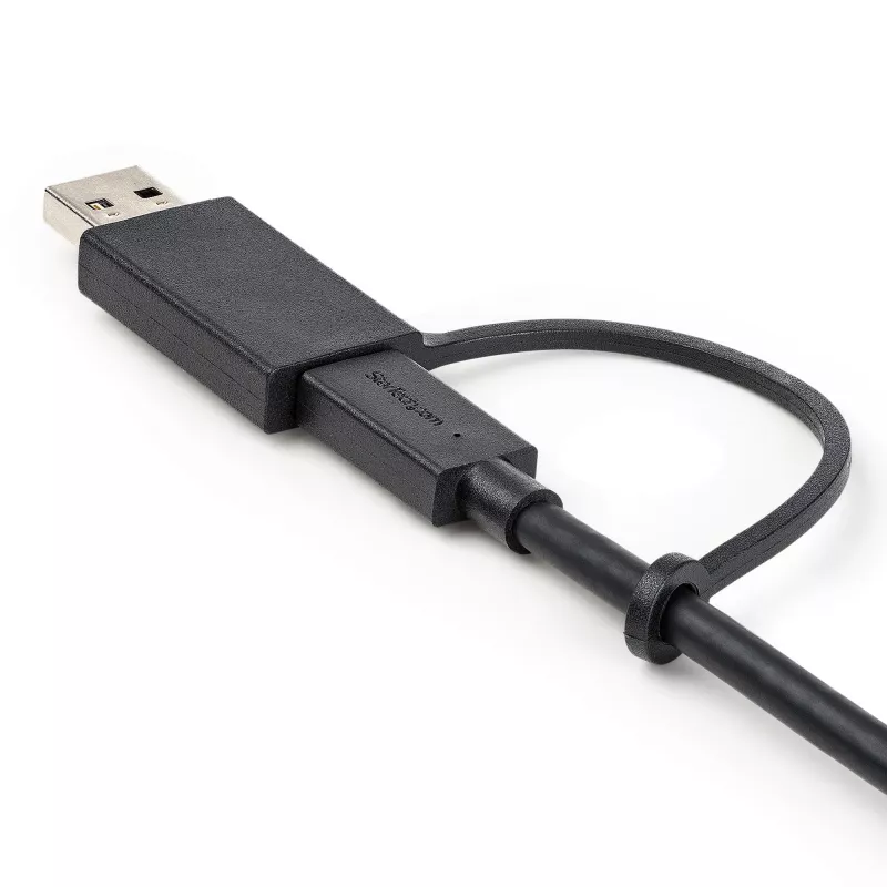 StarTech.com USB-C kábel 3ft (1m) s adaptérom USB-A dongle – Hybridný 2v1 USB-C kábel s USB-A – USB-C na USB-C (10 Gbit/s/100W PD), USB-A na USB-C (5 Gbit/s) – Ideálny pre hybridnú dokovaciu stanicu