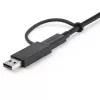 StarTech.com USB-C kábel 3ft (1m) s adaptérom USB-A dongle – Hybridný 2v1 USB-C kábel s USB-A – USB-C na USB-C (10 Gbit/s/100W PD), USB-A na USB-C (5 Gbit/s) – Ideálny pre hybridnú dokovaciu stanicu