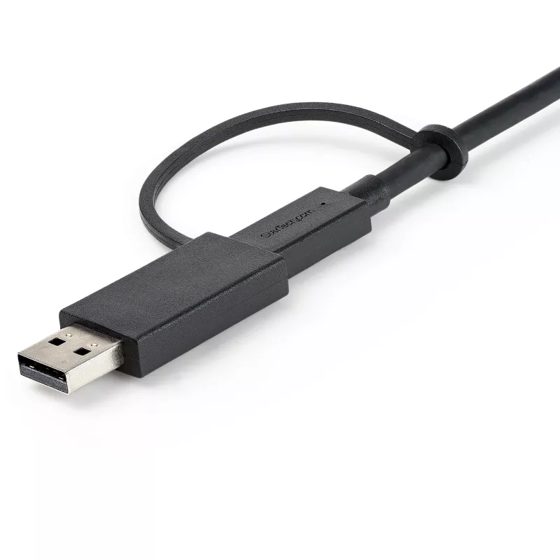 StarTech.com USB-C kábel 3ft (1m) s adaptérom USB-A dongle – Hybridný 2v1 USB-C kábel s USB-A – USB-C na USB-C (10 Gbit/s/100W PD), USB-A na USB-C (5 Gbit/s) – Ideálny pre hybridnú dokovaciu stanicu