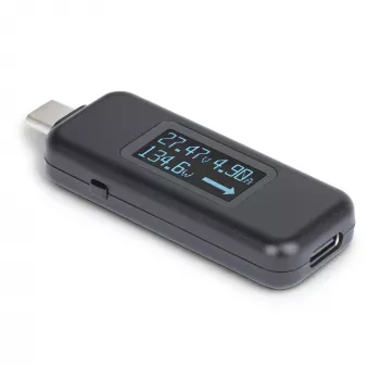 StarTech.com USB-C Power Tester, digitálny multimeter, obojsmerný voltmeter a ampérmeter, až do 240W PD EPR, prenosný tester výkonu USB-C káblov a portov