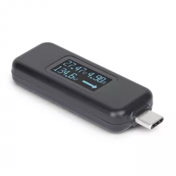 StarTech.com USB-C Power Tester, digitálny multimeter, obojsmerný voltmeter a ampérmeter, až do 240W PD EPR, prenosný tester výkonu USB-C káblov a portov