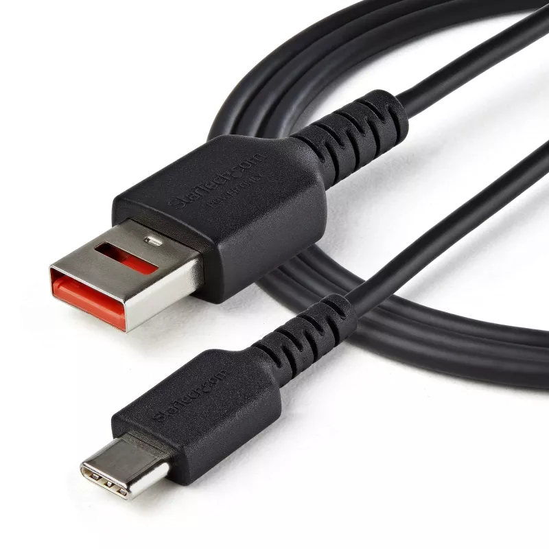 StarTech.com 3 ft (1 m) Secure Charging kábel – USB-A na USB-C dátový blokovač iba nabíjací kábel – No-Data Power-Only nabíjací kábel pre telefón/tablet – USB ochranný adaptérový kábel blokujúci dáta