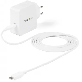 StarTech.com USB C nástenná nabíjačka - USB C nabíjačka na notebook 60W PD - 2m kábel - univerzálny kompaktný Type-C napájací zdroj - Dell XPS/Lenovo X1 Carbon/HP EliteBook/MacBook - USB-IF/CE certifikované